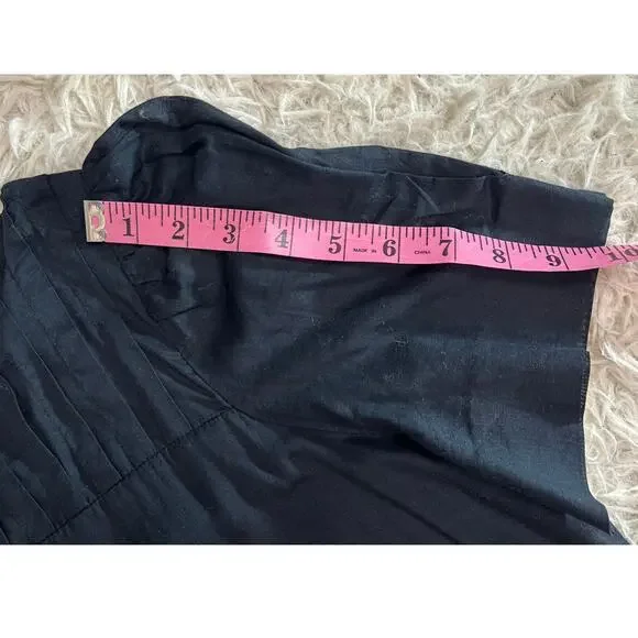 Gap Women's Size 20 Black Puff Sleeve Knee Length Button Back Shift Dress #0522 - Picture 11 of 11